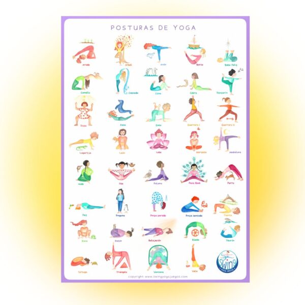 Lámina A3 Posturas de Yoga