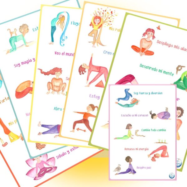 Mini Láminas de Posturas y Afirmaciones en PDF